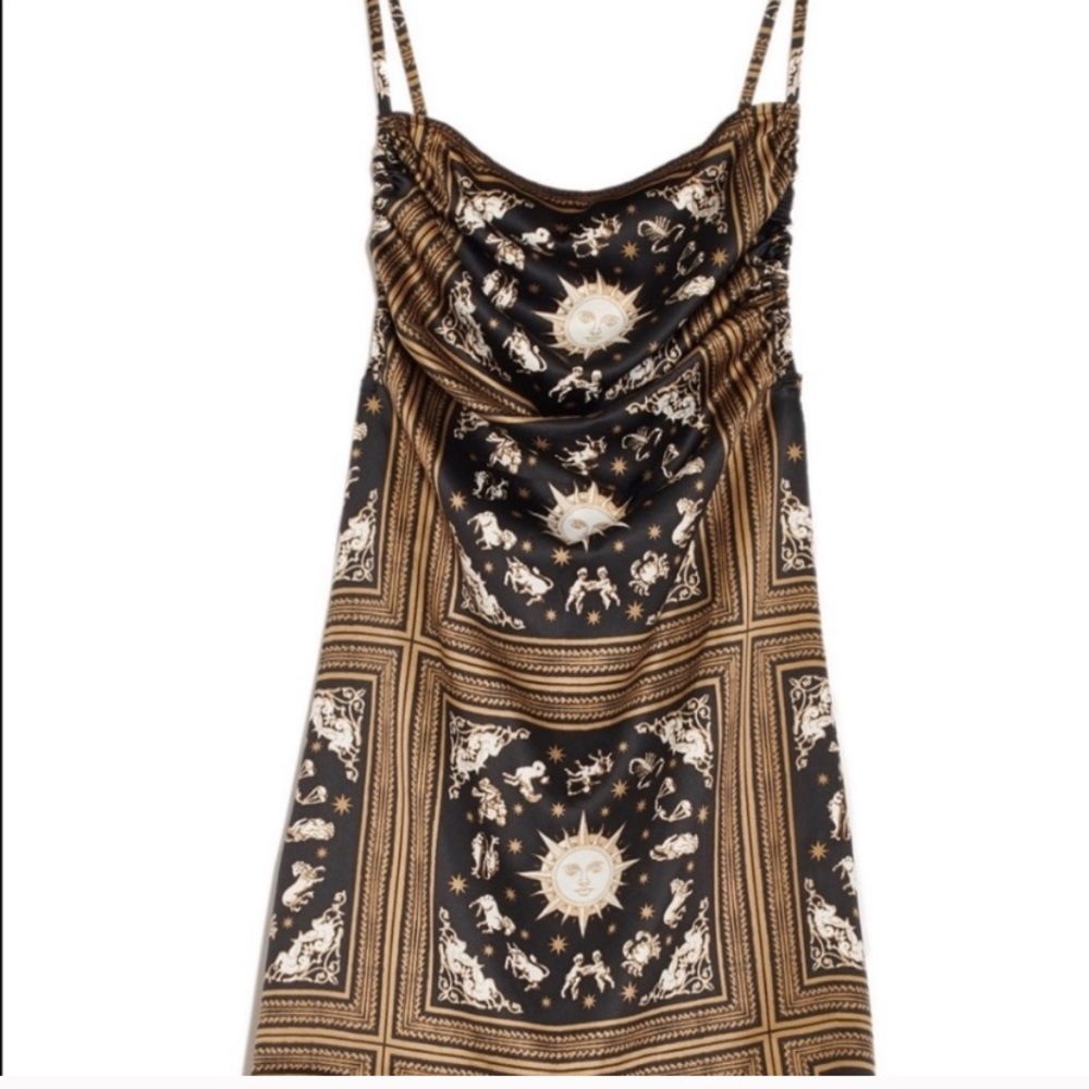 NWT Danielle Bernstein printed mini slip dress